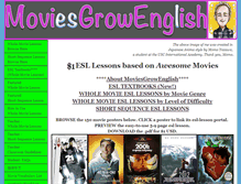 Tablet Screenshot of moviesgrowenglish.com